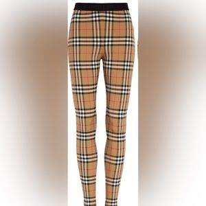 Burberry Belvoir check crop leggings